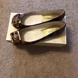 Michael Kors printed leather flats